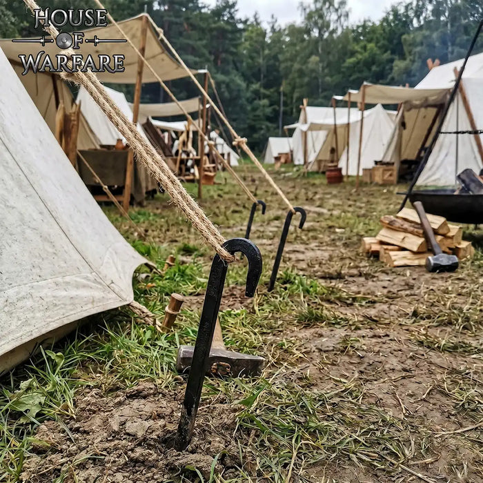 Hand-forged iron tent peg