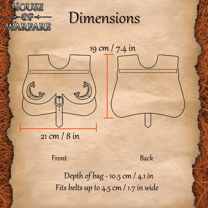 Medieval kidney purse with fittings
