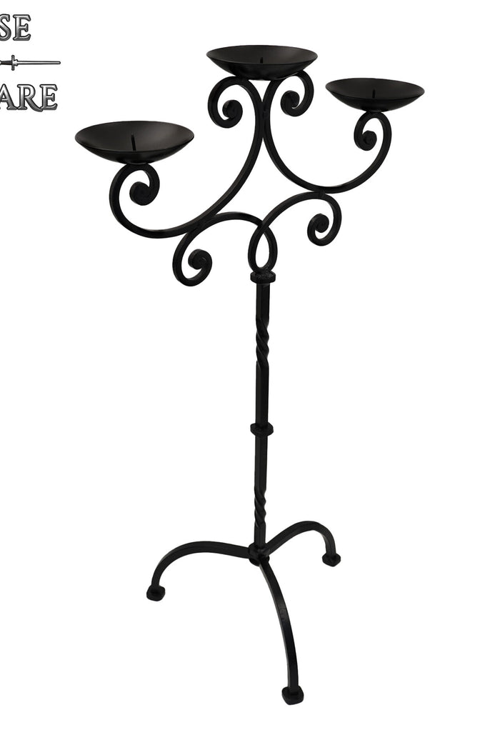 Large medieval iron candlestick