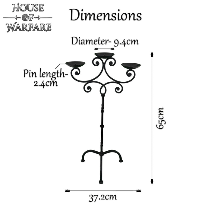 Large medieval iron candlestick