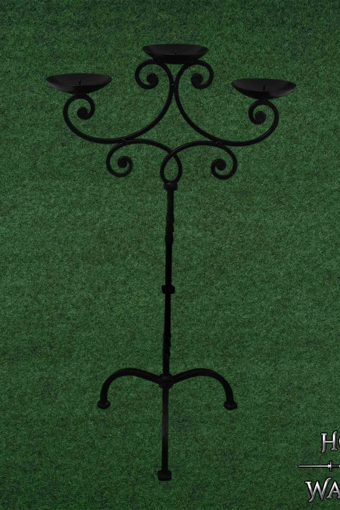 Large medieval iron candlestick