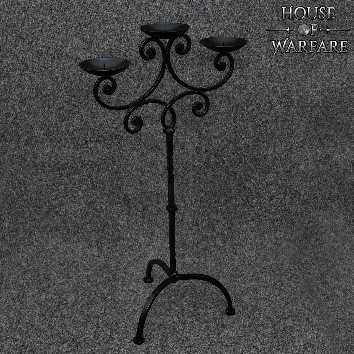 Large medieval iron candlestick
