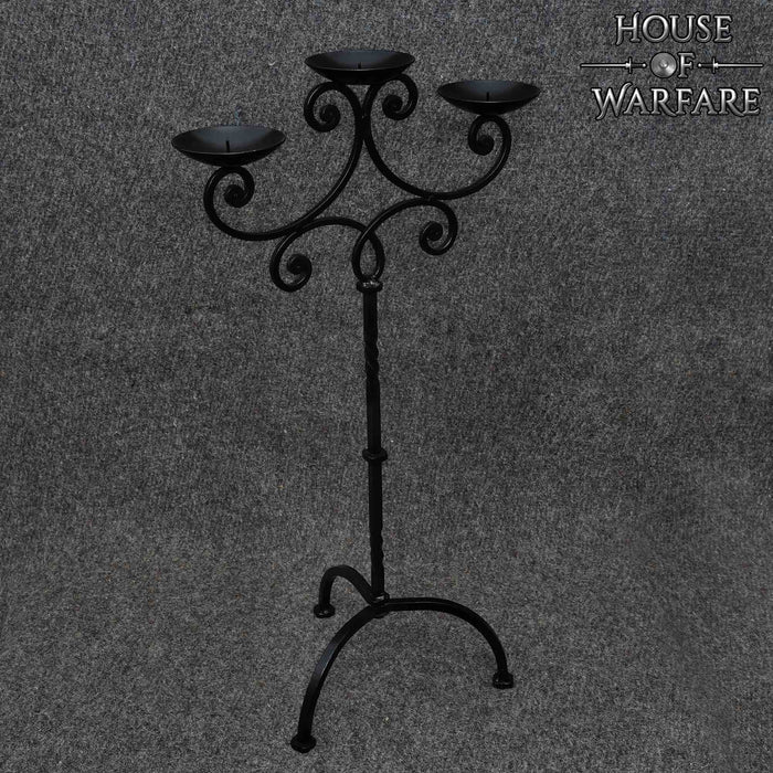 Large medieval iron candlestick