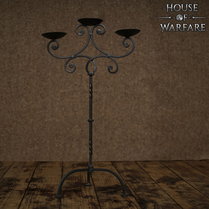 Large medieval iron candlestick