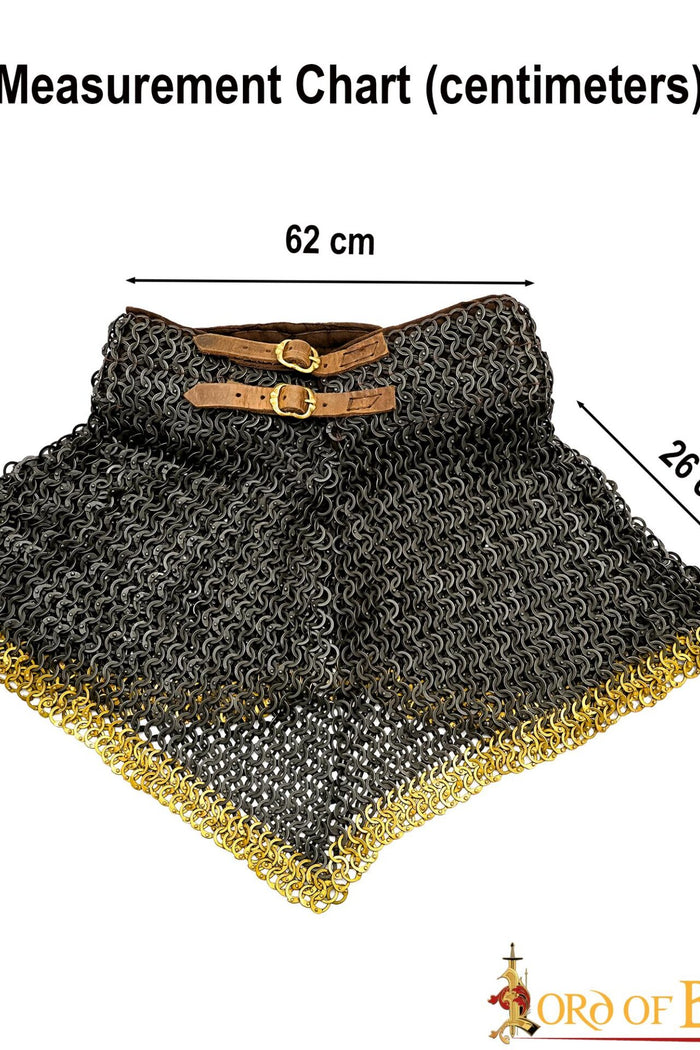 Camail, aventail, mixed, round rings - round rivets, 9 mm