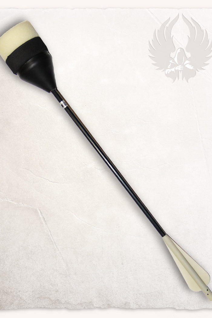Kruisboogpijl met platte LARP-pijlpunt, glow in the dark, 15" (36 cm)