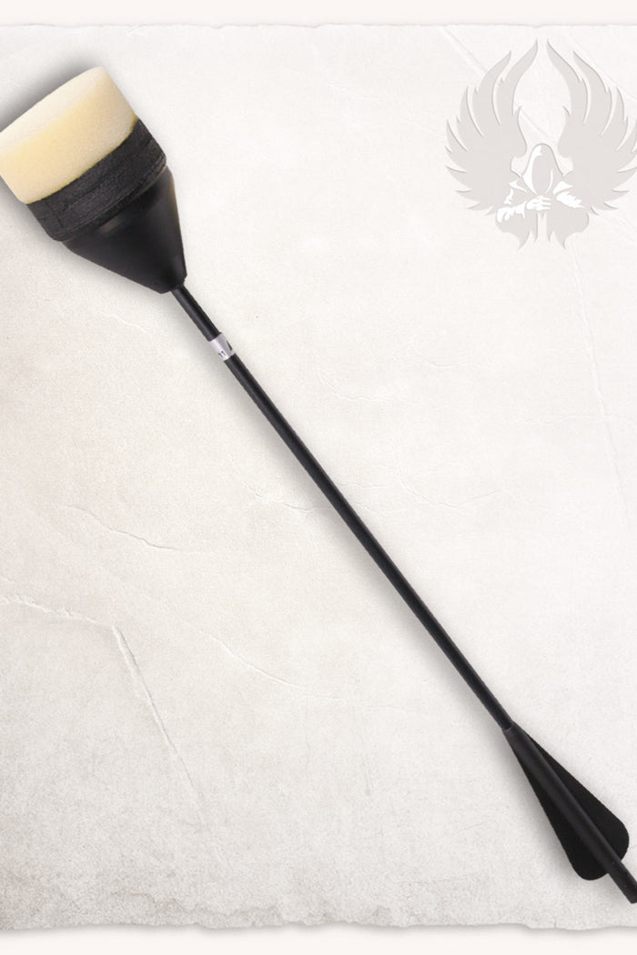 Kruisboogpijl met platte LARP-pijlpunt, zwart, 15" (36 cm)