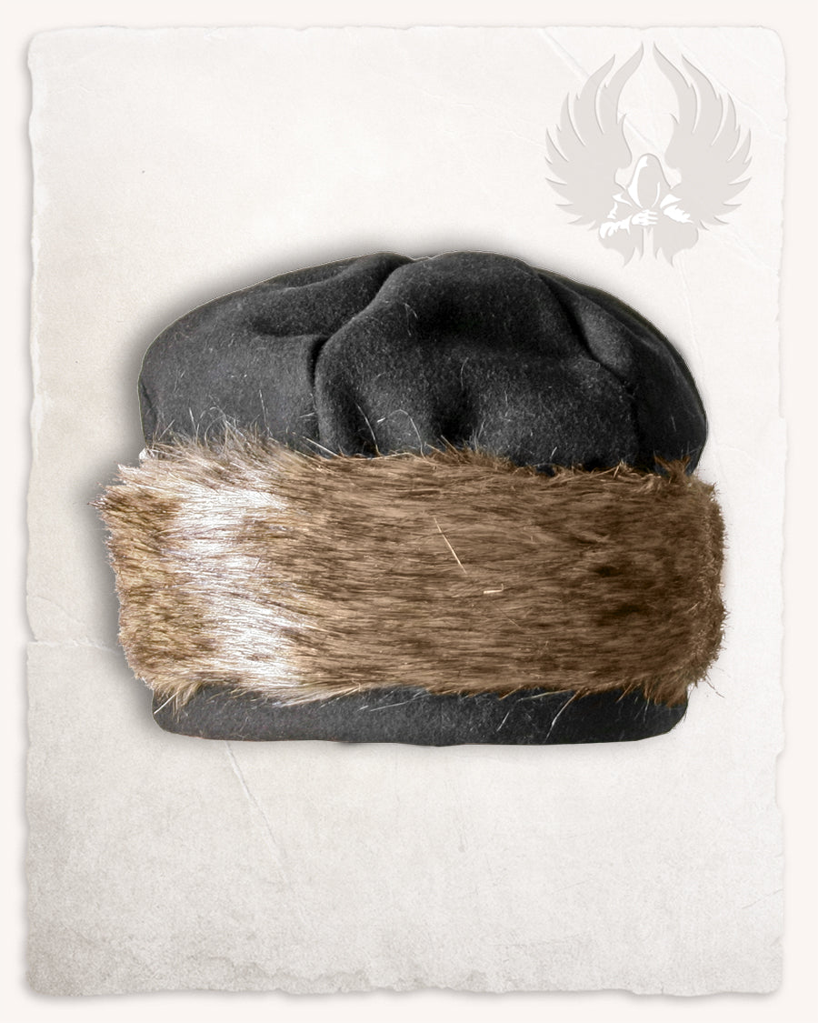 Viking hat Ragi, wool blend, black