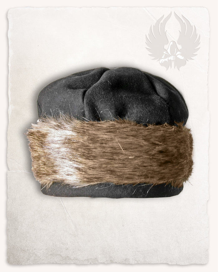 Viking hat Ragi, wool blend, black