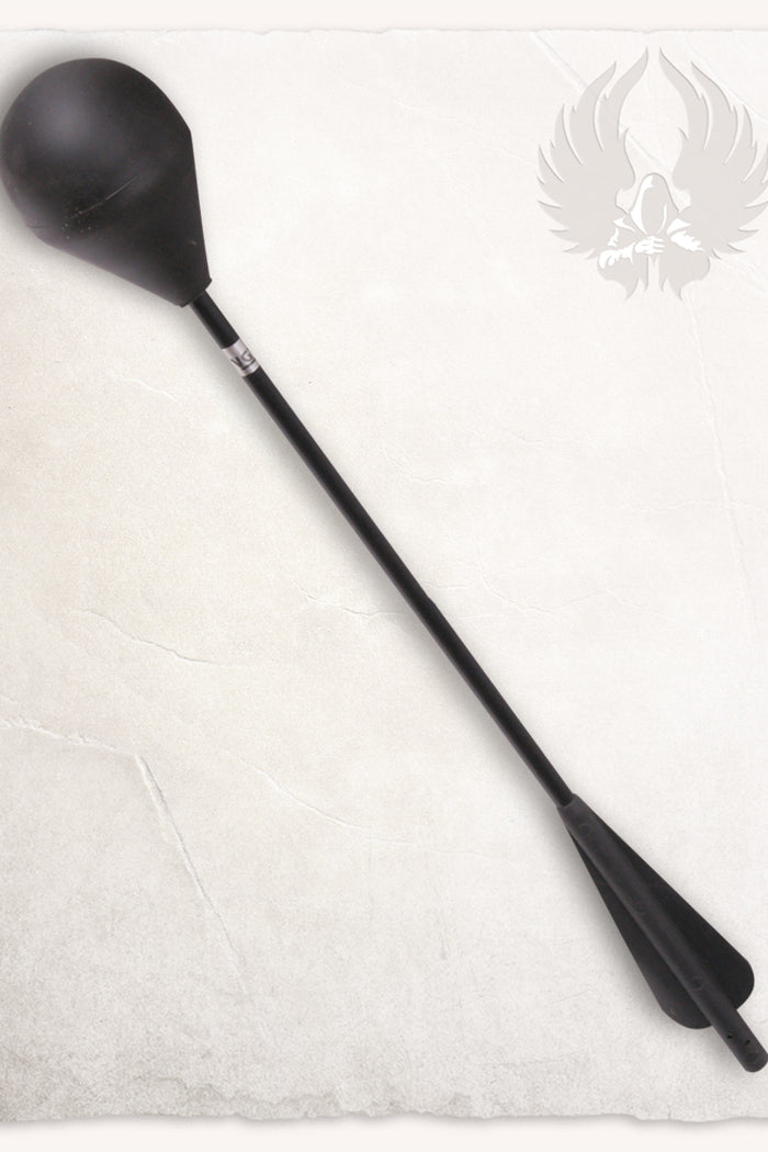 Kruisboogpijl met ronde LARP-pijlpunt, zwart, 15" (36 cm)