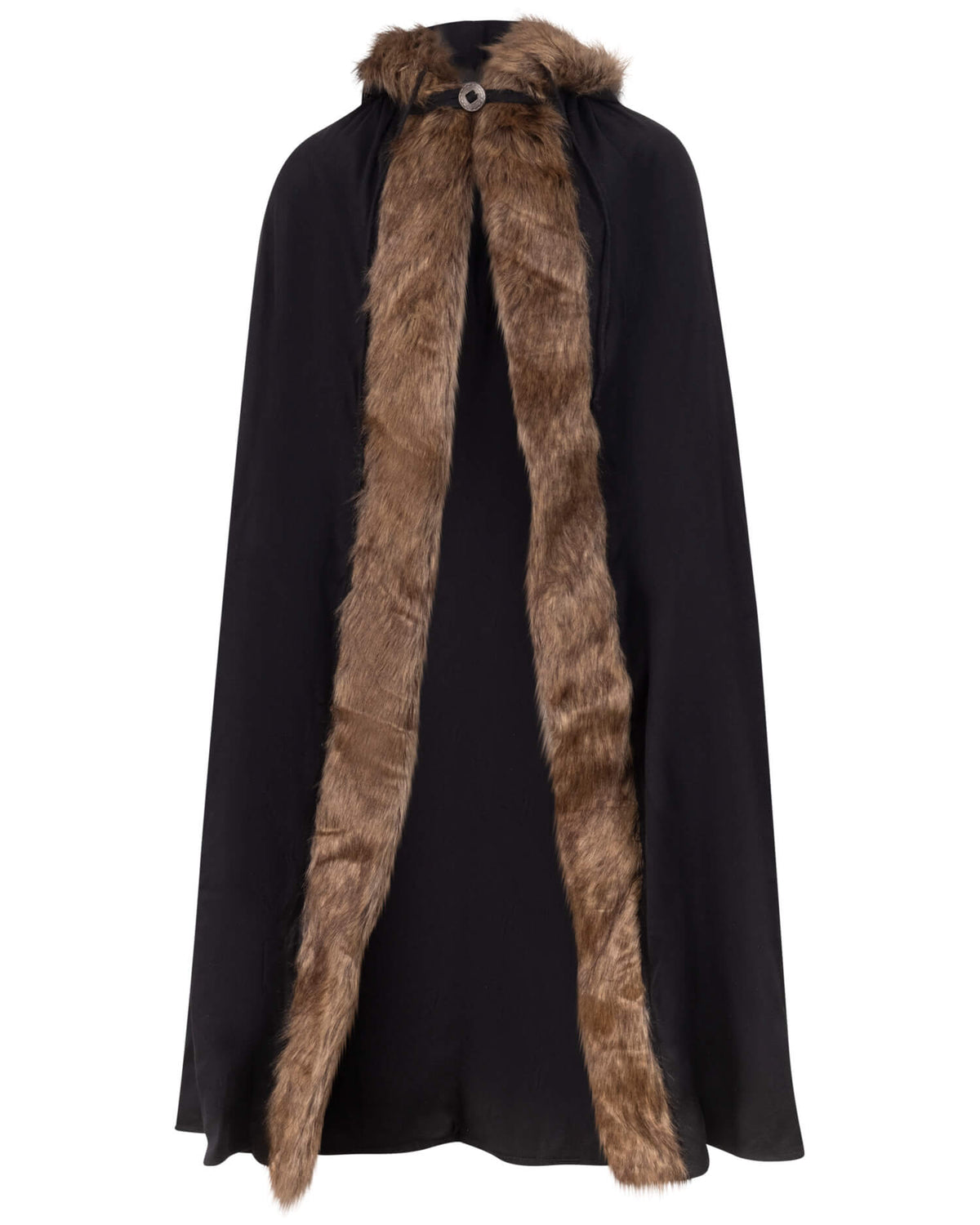 Cloak Aaron with fur trim, blue