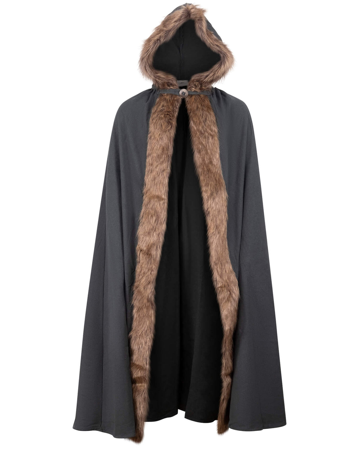 Cloak Aaron with fur trim, blue