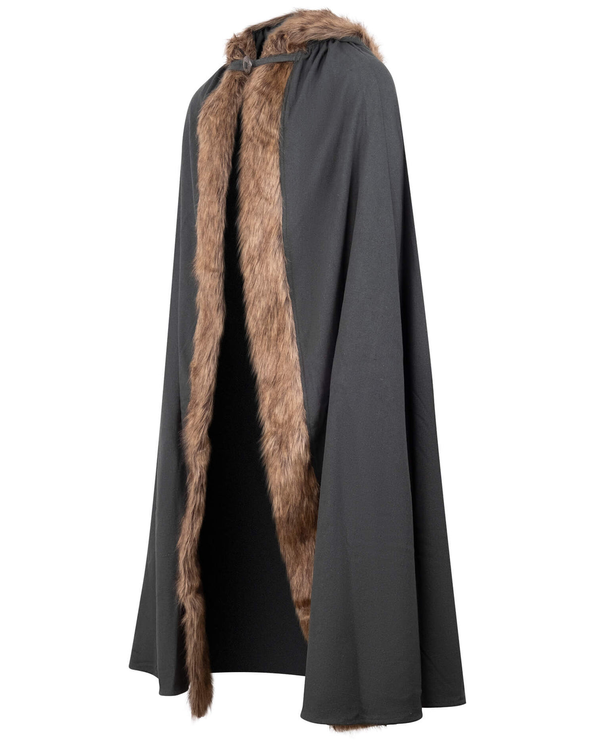 Cloak Aaron with fur trim, blue
