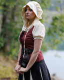 Medieval cap Anna, cream