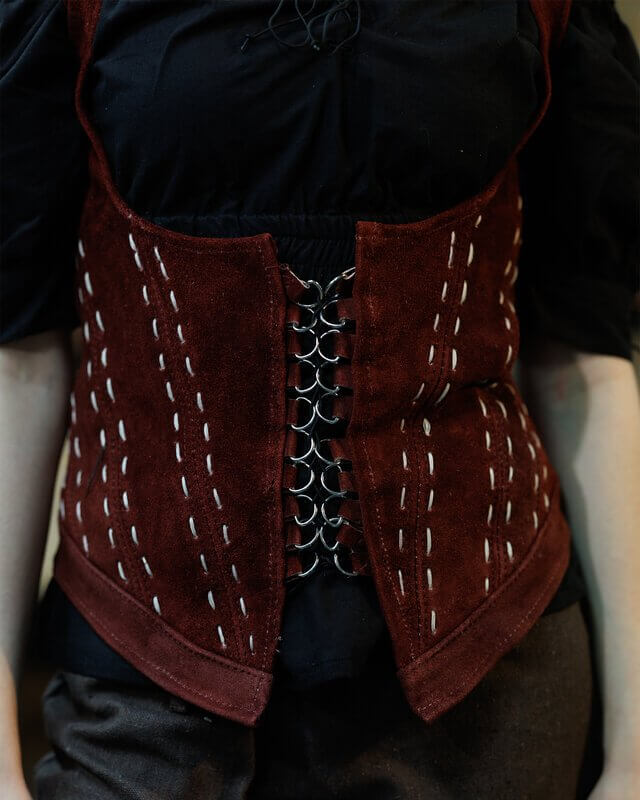 Bodice Athela, suede, black