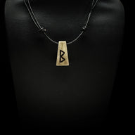 Bone rune pendant B, Biork