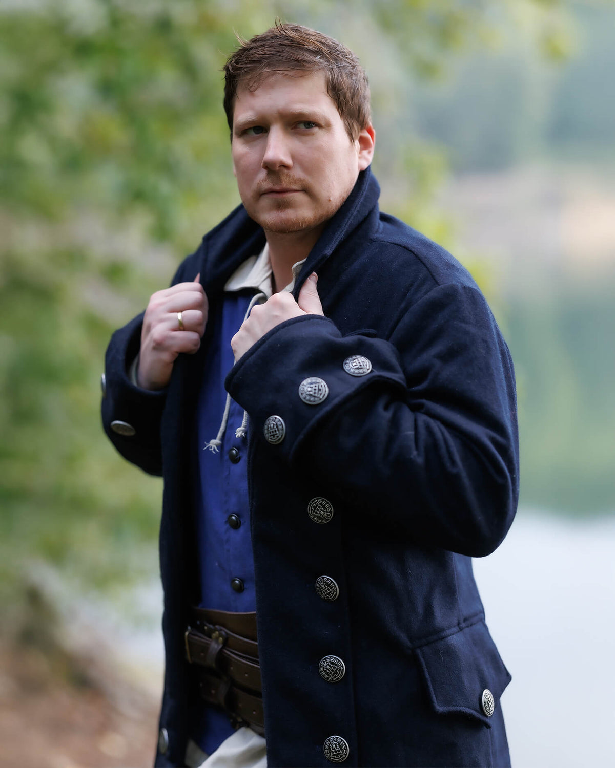 Justaucorps Antonio, wool, blue