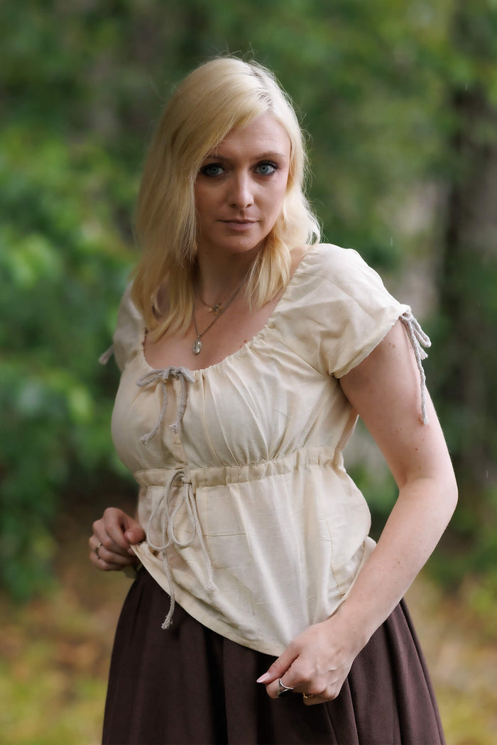 Baroque blouse Claudia, Natural
