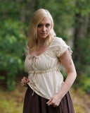 Baroque blouse Claudia, Natural
