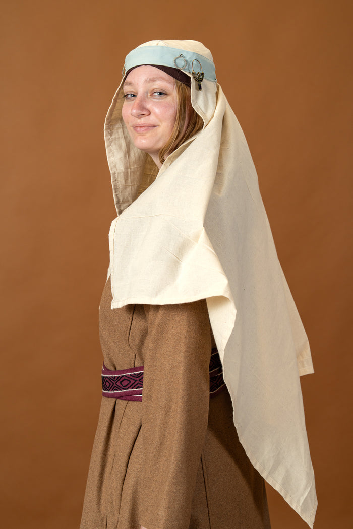 Medieval veil, 45x175 cm, cream