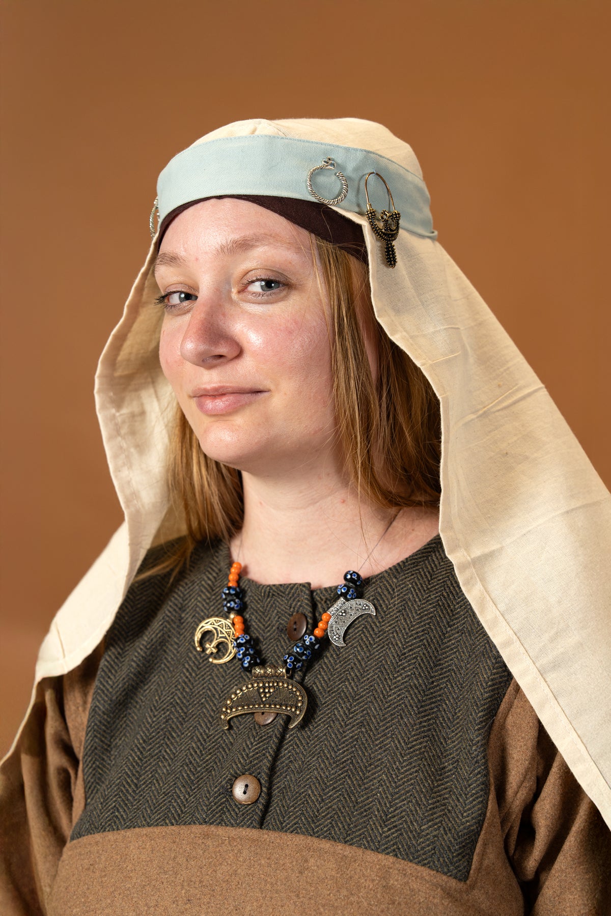 Medieval veil, 45x175 cm, cream