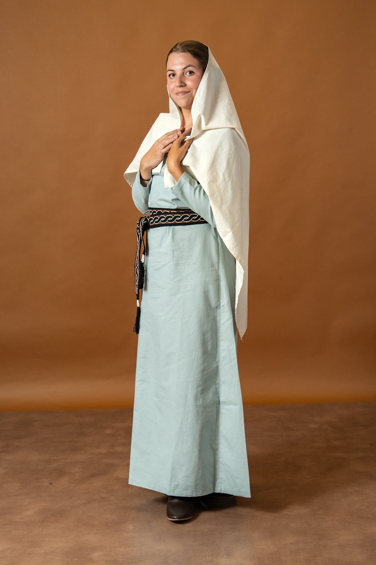 Viking dress Freya, light blue