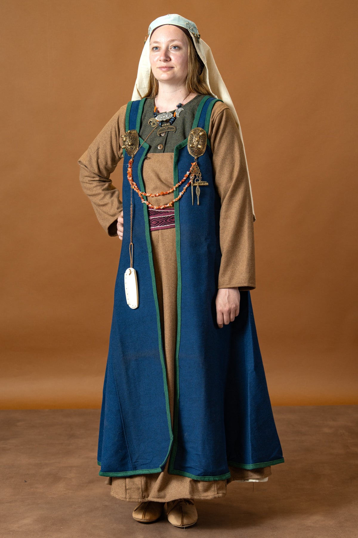 Rusvik Viking dress Katarzyna, blue-green