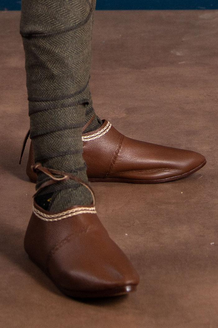 Norman shoes, 1150-1350, brown