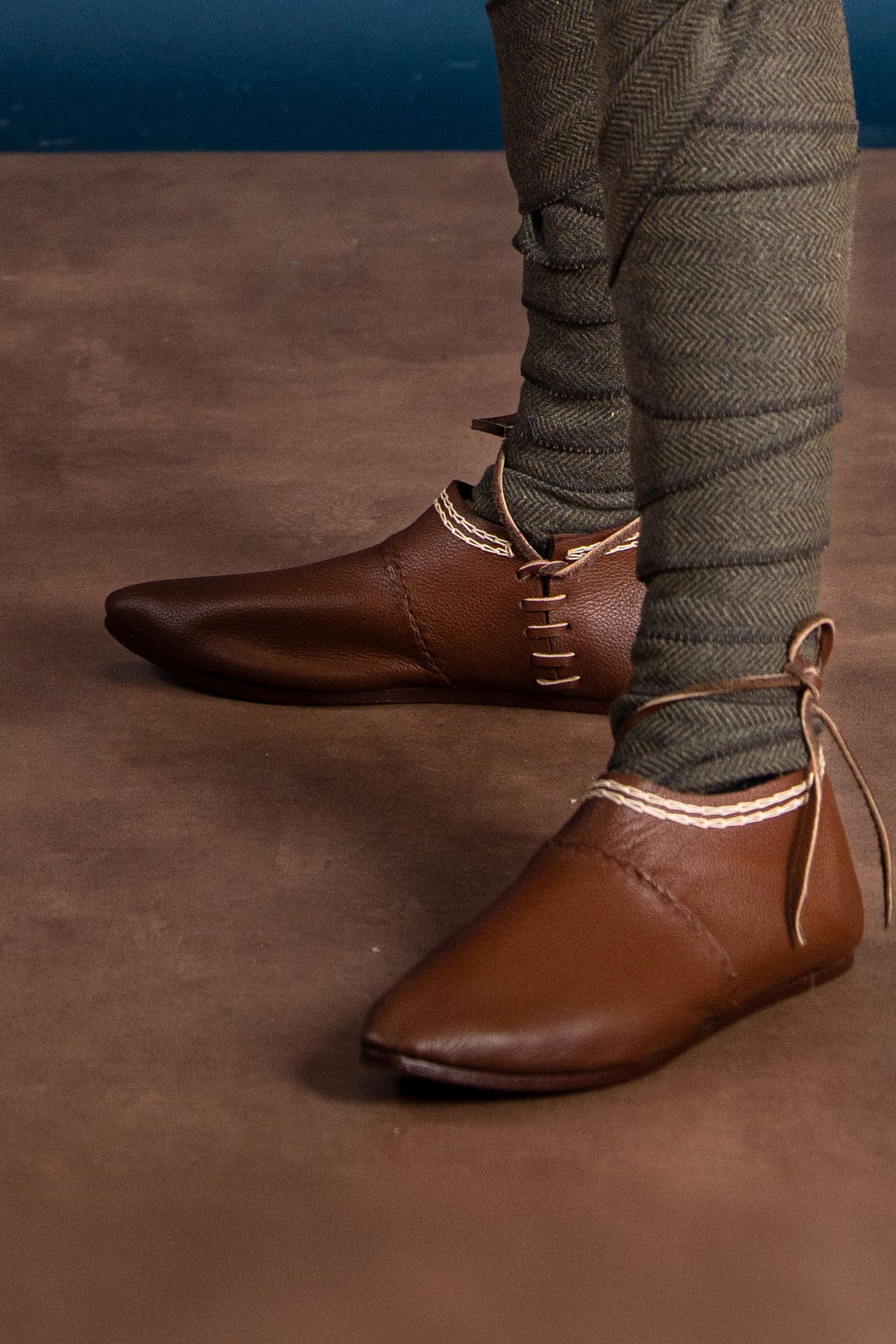 Norman shoes, 1150-1350, brown