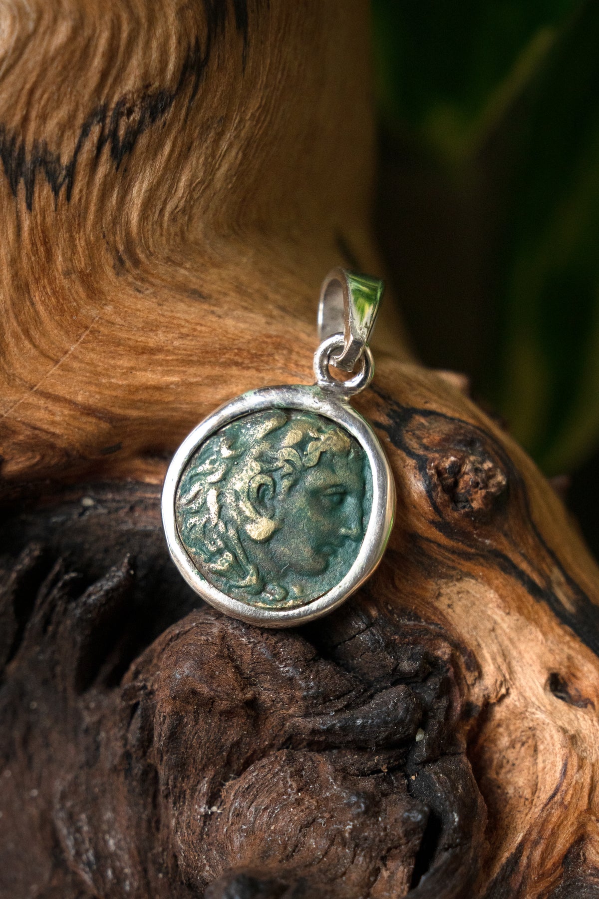 Coin pendant Zeus and Heracles, sterling silver