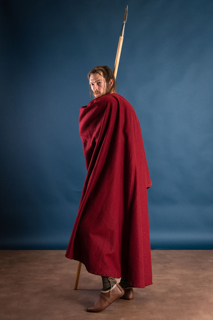 Medieval cloak Karen red, wool mix