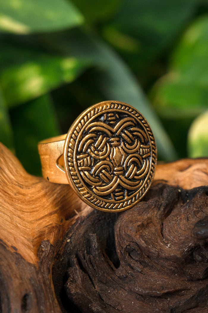 Birka Viking ring Borre style, bronze