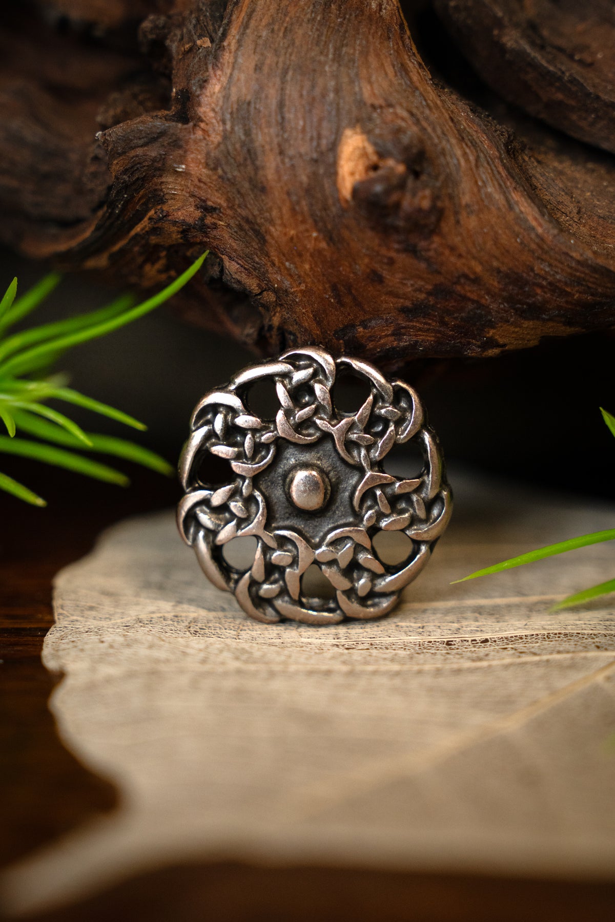 Early medieval buttons, set of 5 pieces, silvered