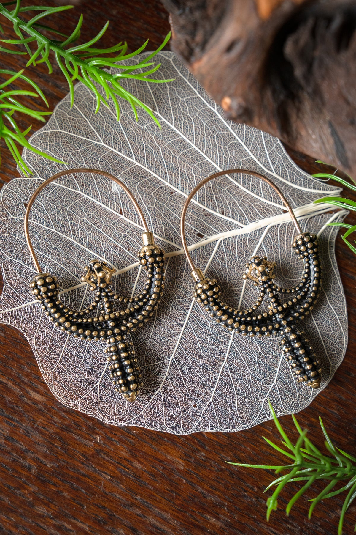 Slavic earrings Zawada Lancko?ska, bronze