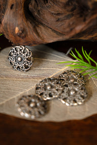 Early medieval buttons, set of 5 pieces, silvered