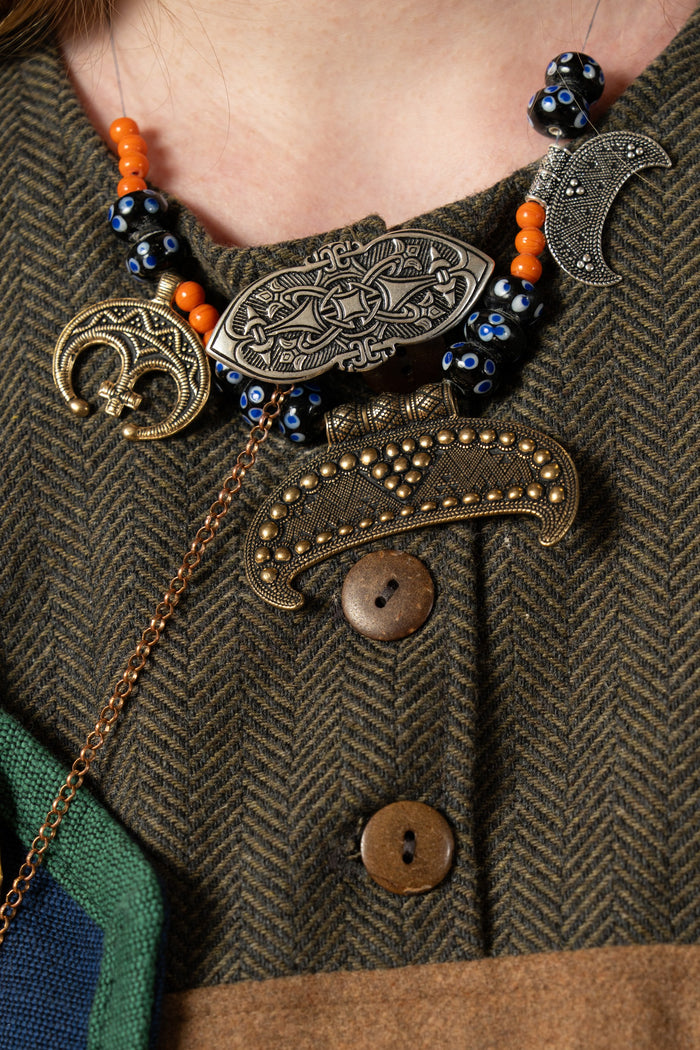 Slavic Lunula Amulet Birka, bronze