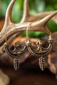 Slavic earrings Zawada Lancko?ska, bronze