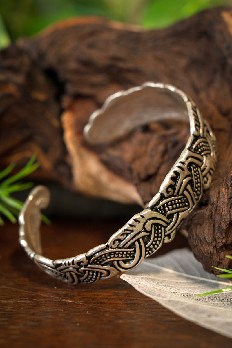 Bracelet viking île de Man, bronze argenté