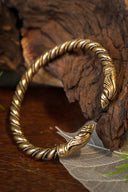 Viking raven bracelet, bronze