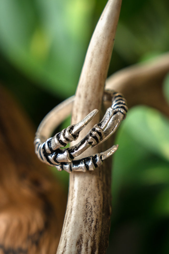 Viking ring ravenclaw, silvered bronze