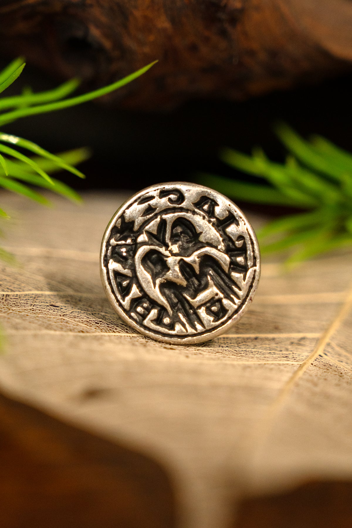 Medieval English seal, silvered bronze