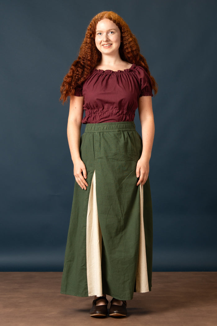 Baroque blouse Kalina, bordeaux red