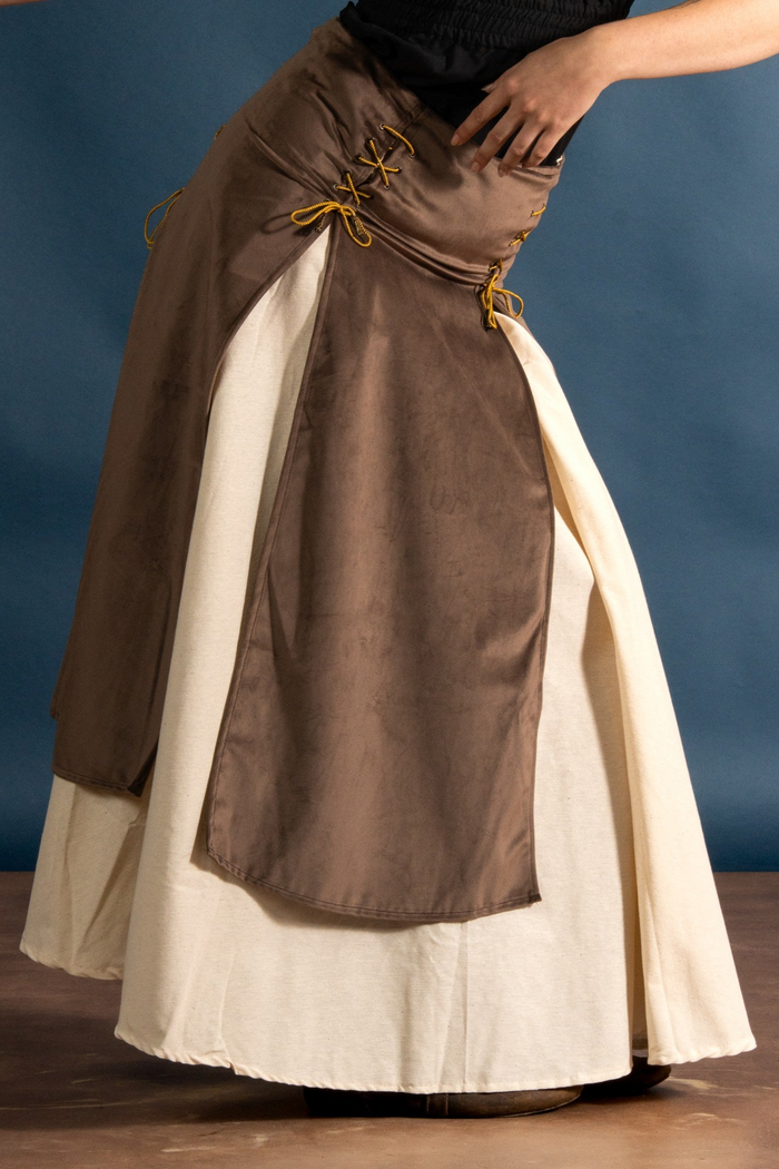 Deluxe double skirt Isabela, brown