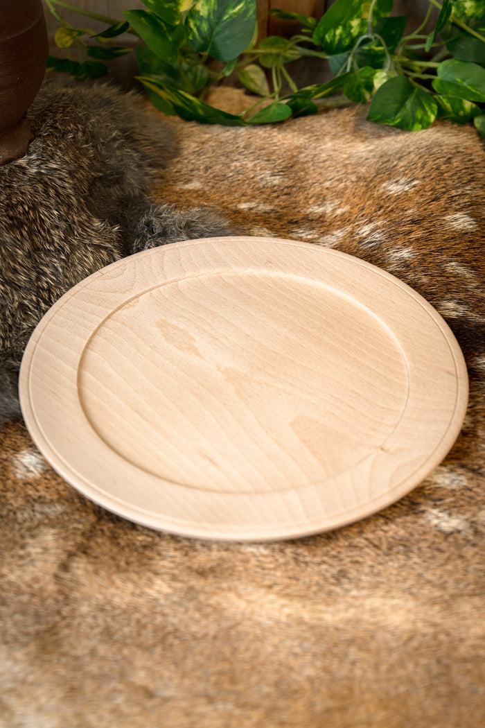 Wooden plate 24 cm