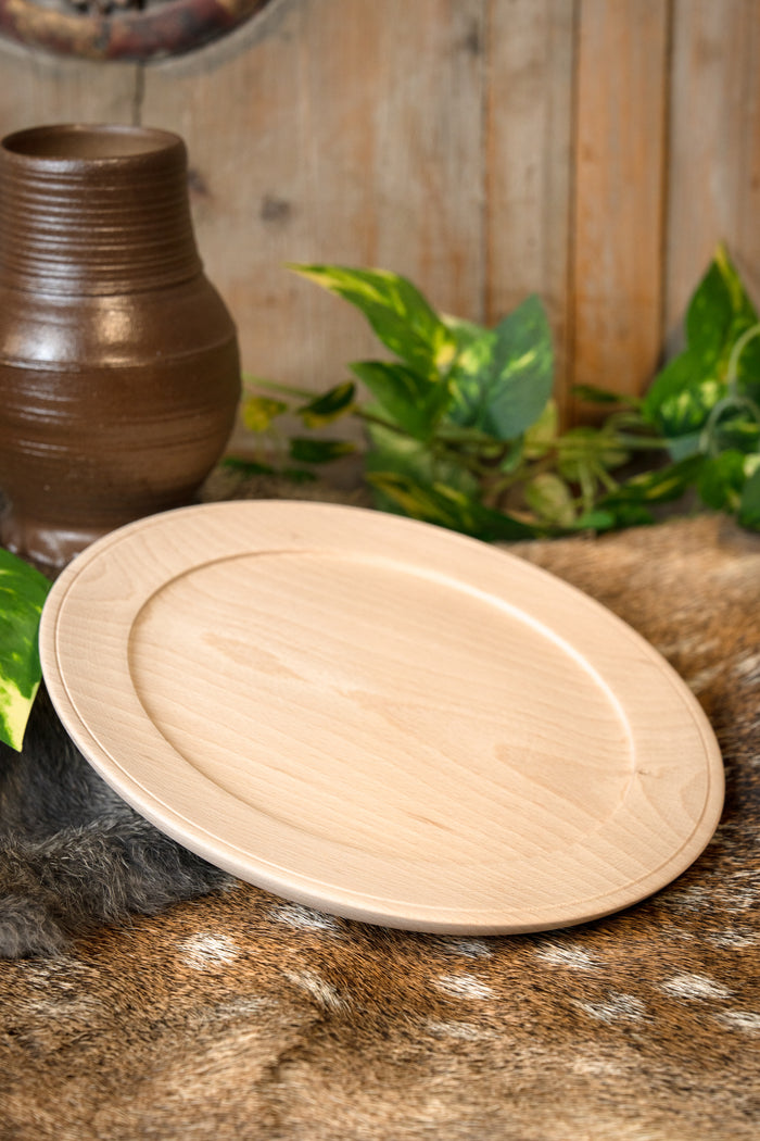 Wooden plate 24 cm