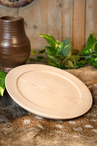 Wooden plate 24 cm