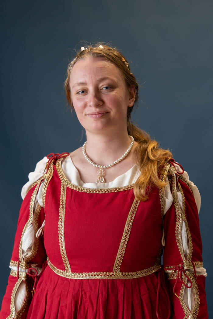 Pearl necklace Anne Boleyn, pewter