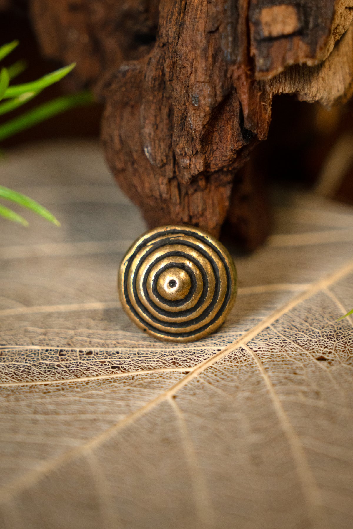 15th century bronze button with grooves, set of 5
