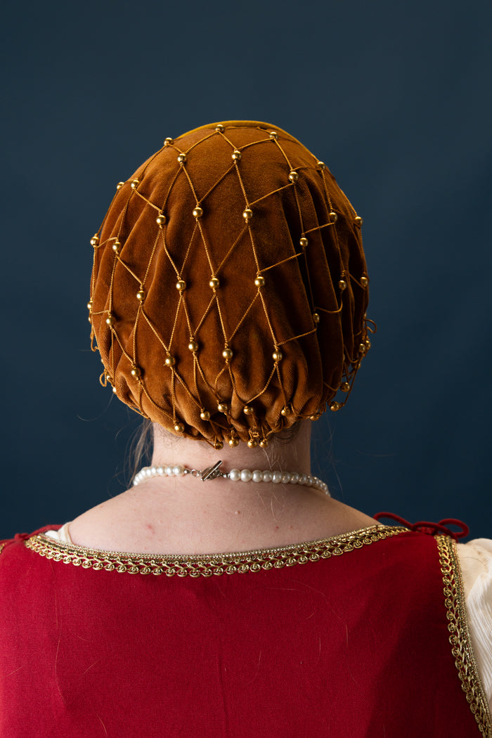 Hairnet (caul) Isabeau, velvet, red