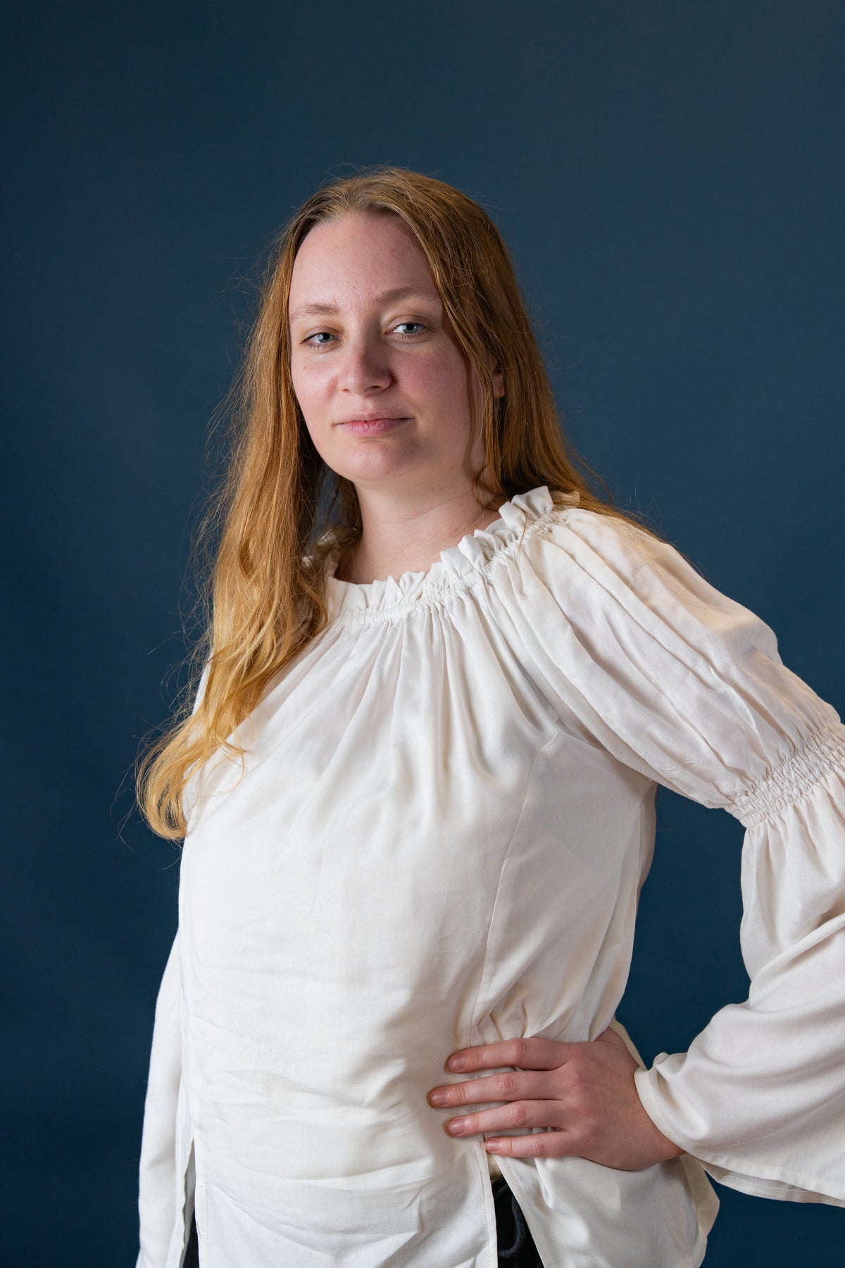 Baroque blouse, white